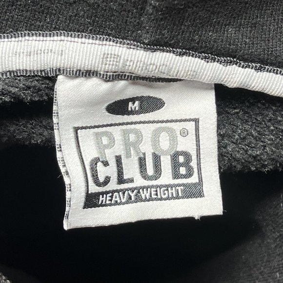 Pro Club Christian Mafia Black Heavyweight Zip Up Hoodie Unisex Size M - Picture 3 of 3